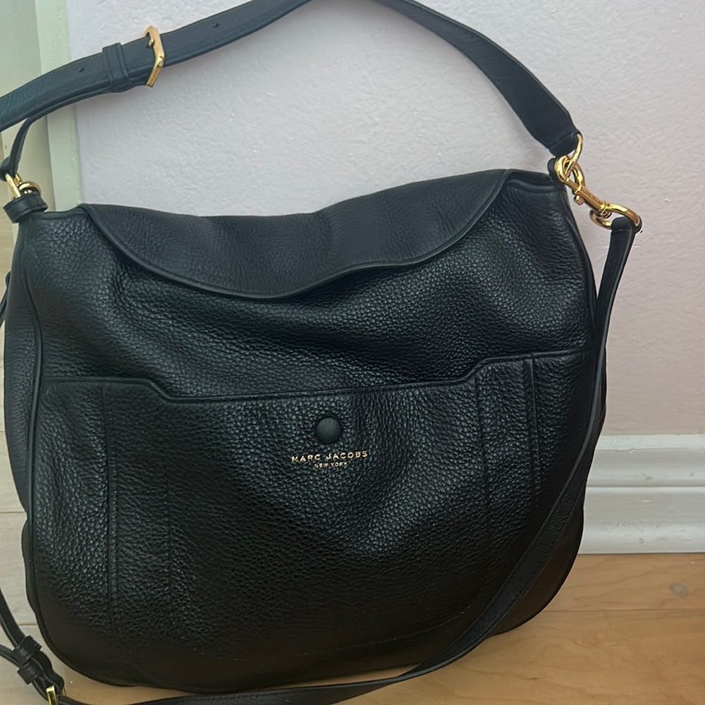 BLACK LEATHER MARC JACOBS CROSSBODY